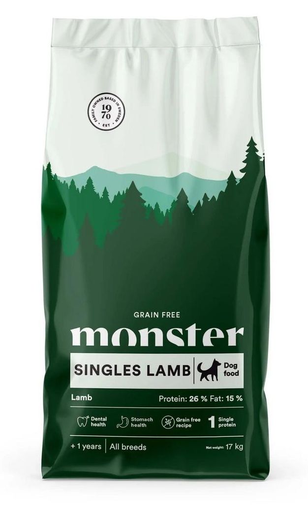 Monster Dog Grain Free Singles Lamm 17kg Getreidefreies Produktbild 
