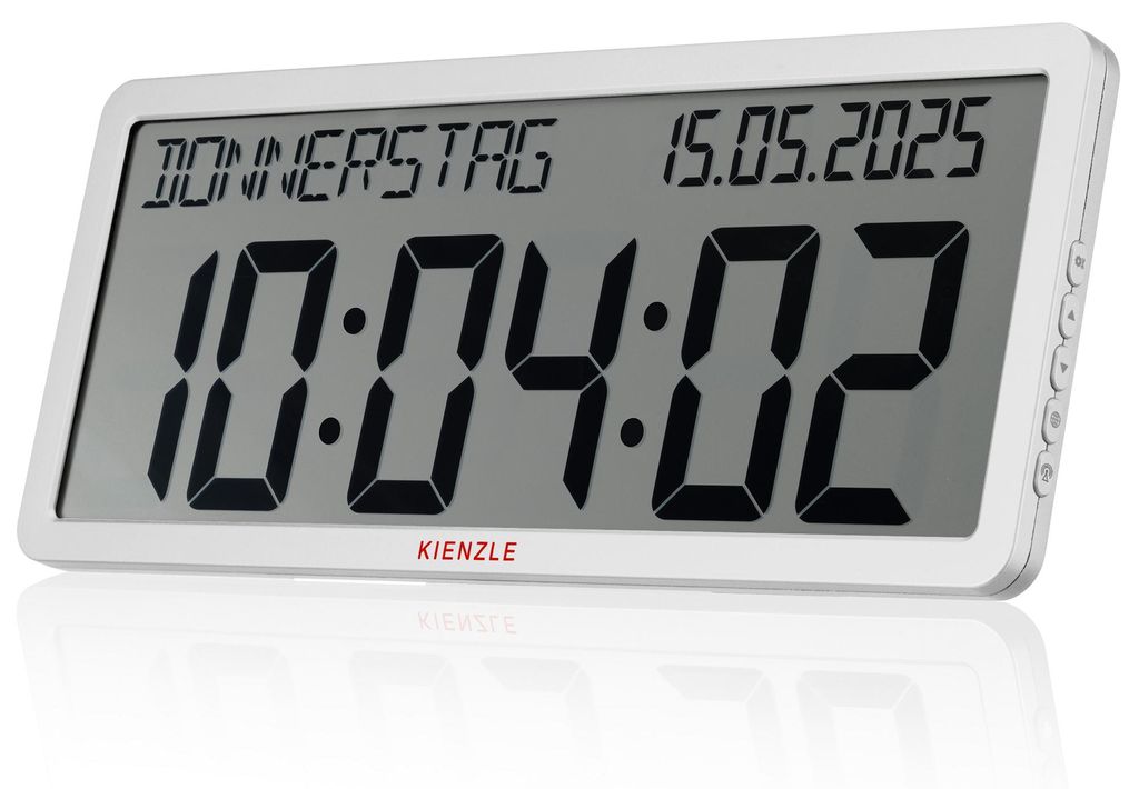 Orologio da parete a radio Kienzle con data e grande Immagine del prodotto 
