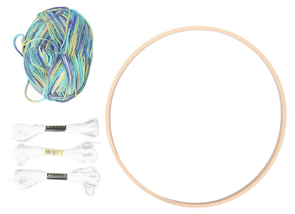 Strickset, Rundstrickmaschine für Zuhause, Set mit bunter Wolle für Untersetzer, Mützen, Taschen und Bastelarbeiten