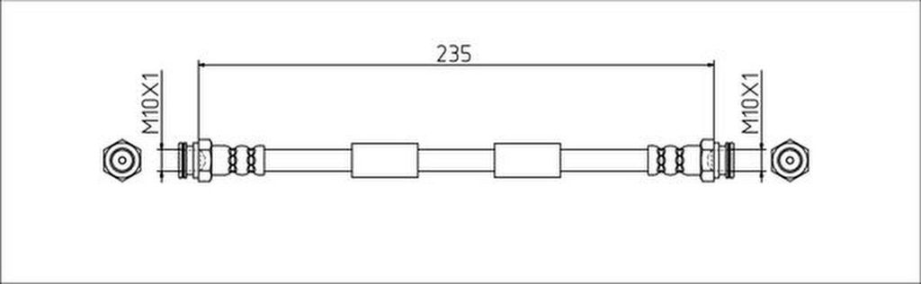 METZGER 4111806 Bremsschlauch Hinten Links Hinten Rechts für FIAT 500L (351, 352)