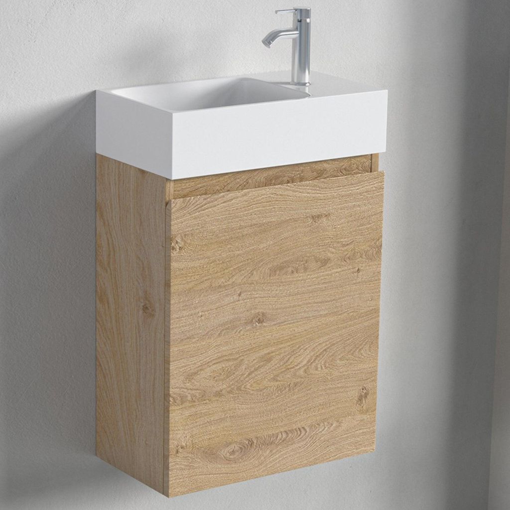 LOMAZOO Toilettenmöbel helles Eichenholz - Wc Möbel - 40x22x60 - MALIBU