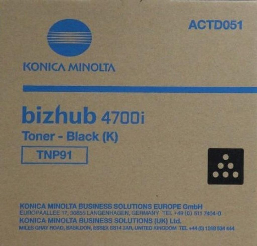 Konica Minolta TNP-91 - Schwarz - original - Tonerpatrone - für bizhub i-SERIES 4700i (ACTD051)