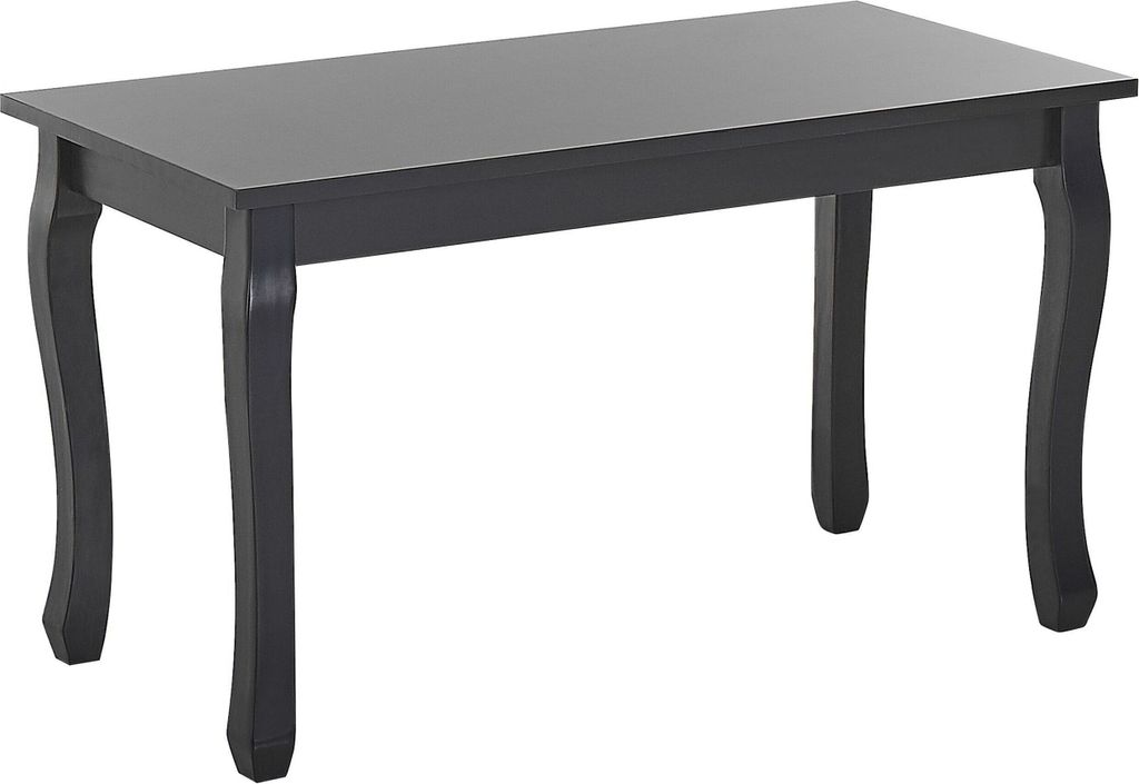 BELIANI Couchtisch Schwarz MDF - Platte 80 x 40 cm Stylische Beine Kaffeetisch Rechteckig Klassisch