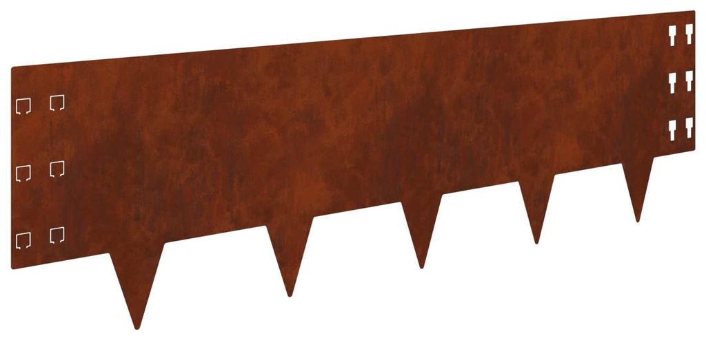 vidaXL Raseneinfassung 20 pcs 100 x 30 cm Stahl Rostig
