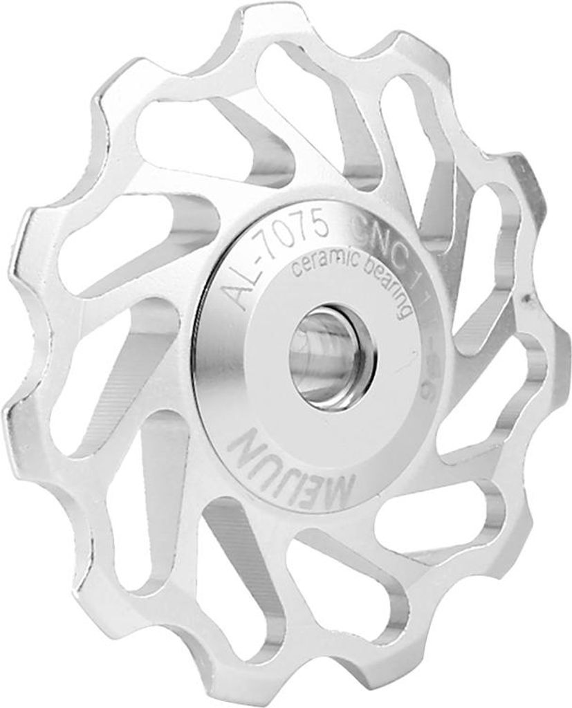 Aluminium Fahrrad Riemenscheibe Jockey Wheel Bearing Derailleur Bike Guide Roller Pulley(silver 11T)