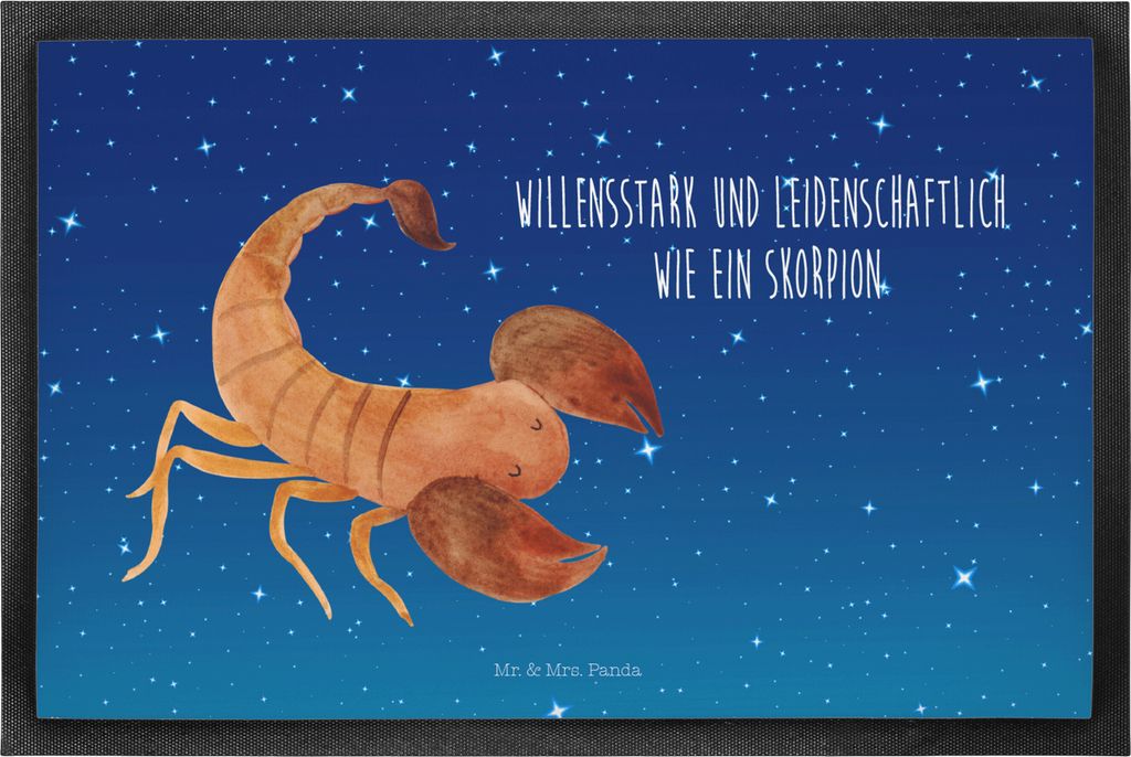 Mr. & Mrs. Panda Fussmatte Sternzeichen Skorpion 40 x 60 cm Produktbild 
