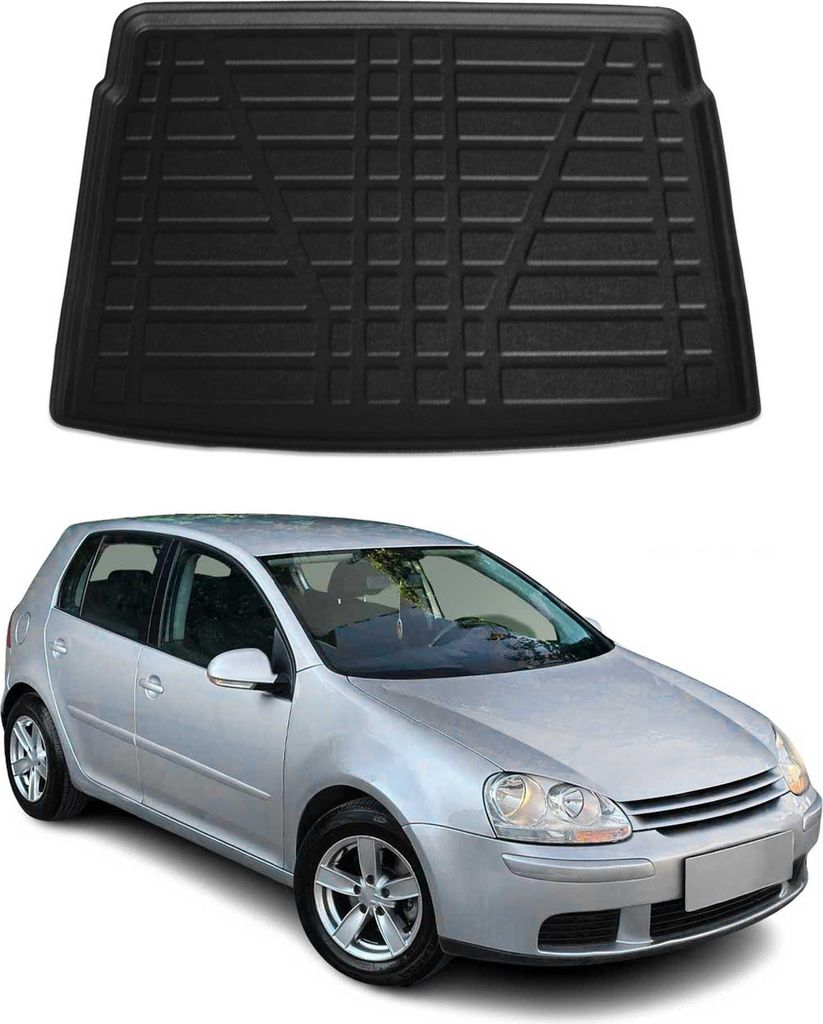 Kofferraumwanne Laderaumwanne für VW Golf 2003-2009 Gummi TPE Schwarz