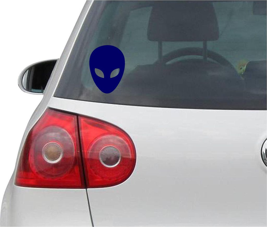 Aufkleber / Autoaufkleber - JDM - Die cut - ALIEN Roswell UFO - Auto, Truck, Notebook, Laptop - blau 101mmx139mm