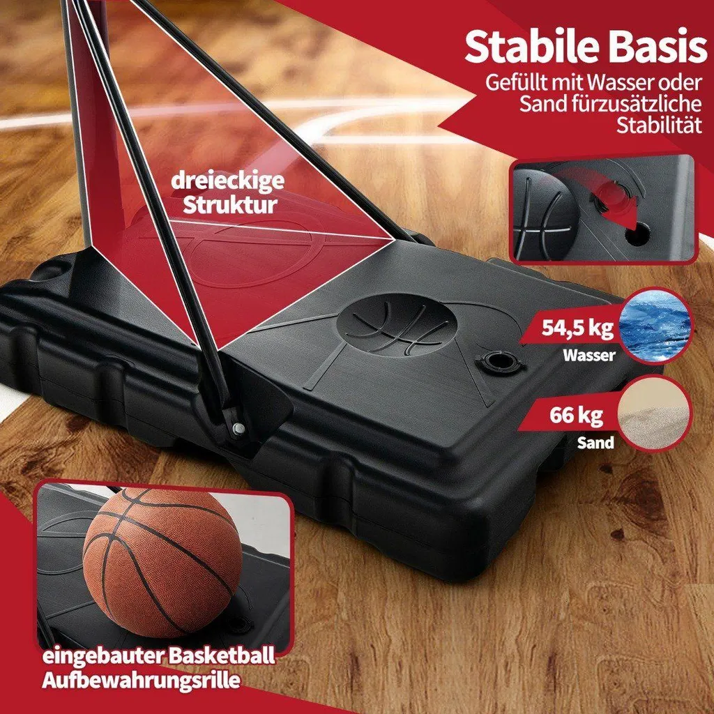 Panier de basket réglable 305cm : solution stable et mobile pour extérieur - 4