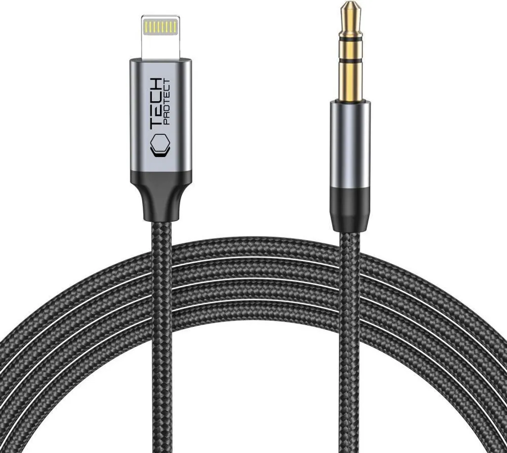 Cavo Lightning a Mini Jack 3.5mm Tech-Protect Ultraboost Nero - Prezzo