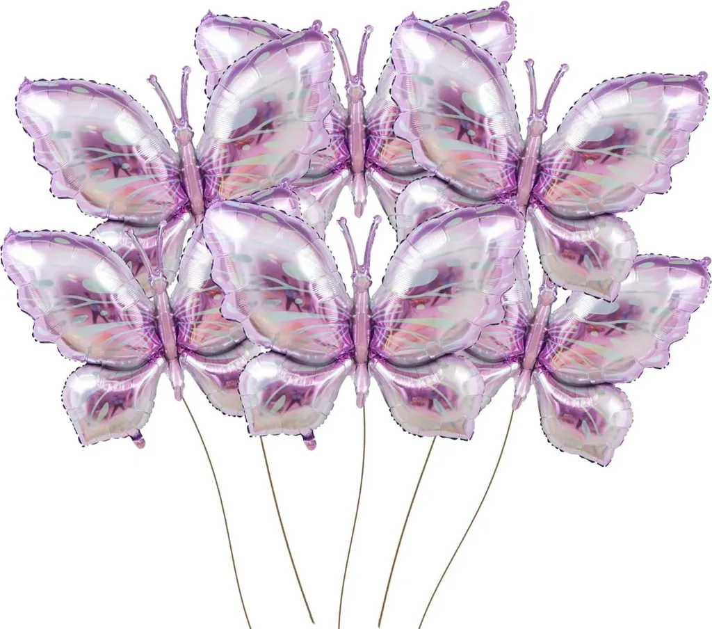 Décoration de fête papillon violette - Ballons Mylar pour arche de fête