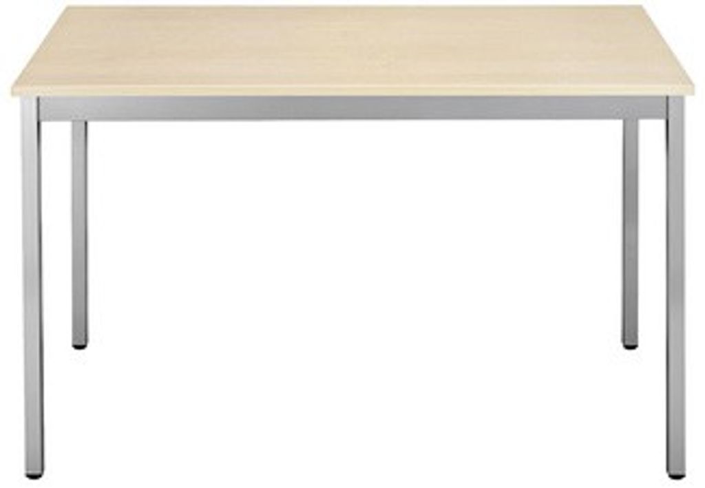 SODEMATUB Mehrzwecktisch ahorn, alu rechteckig, Vierkantrohr alu, 140,0 x 80,0 x 74,0 cm