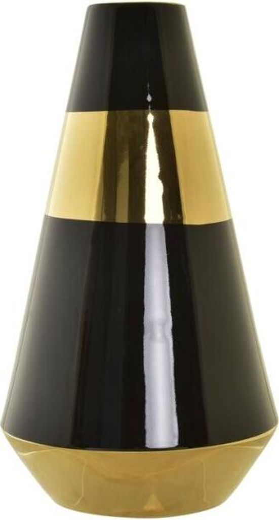 Vase DKD Home Decor Porzellan Gold zweifarbig Moderne (19 x 19 x 35 cm)