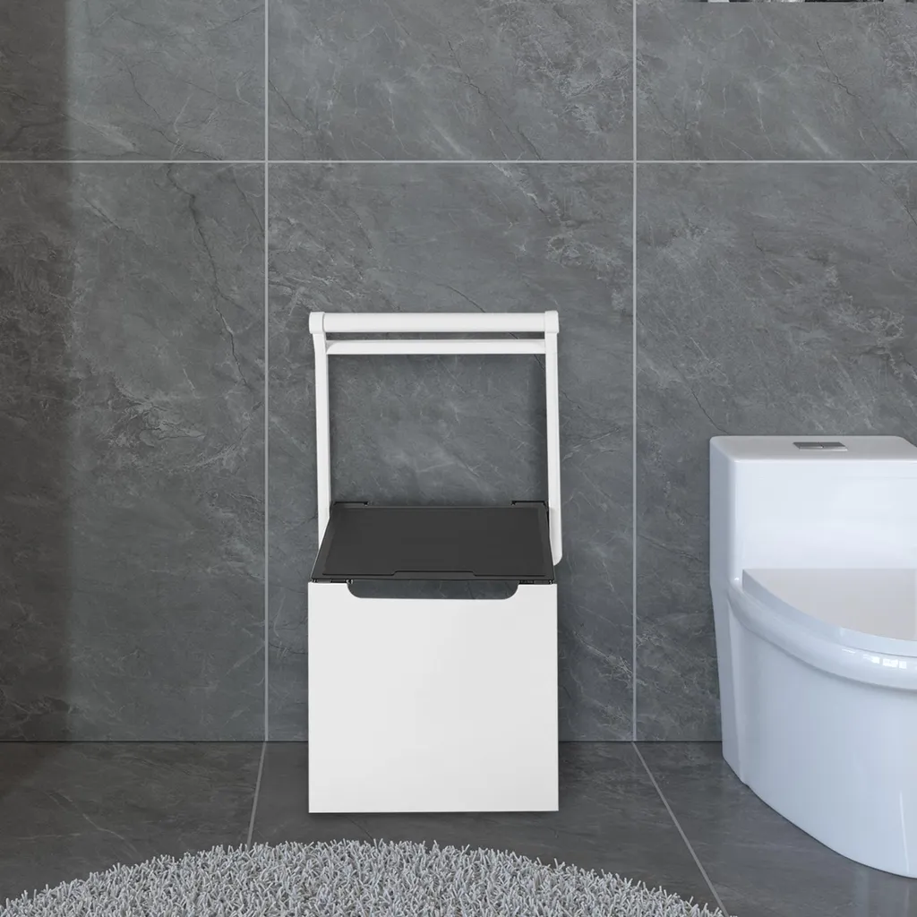 Chaise de douche murale pliable - Tabouret ergonomique aluminium