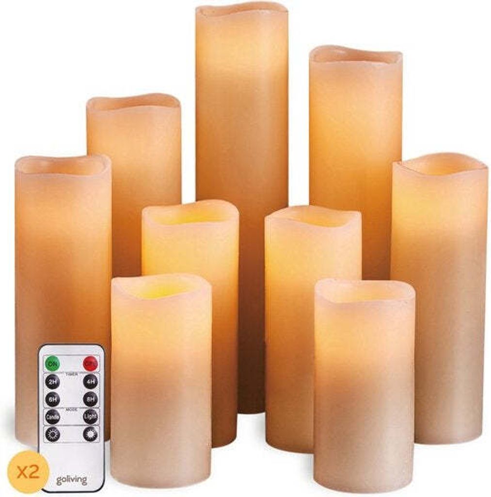 Goliving LED-kaarsen met afstandsbediening – Ø5,5cm – Productafbeelding 