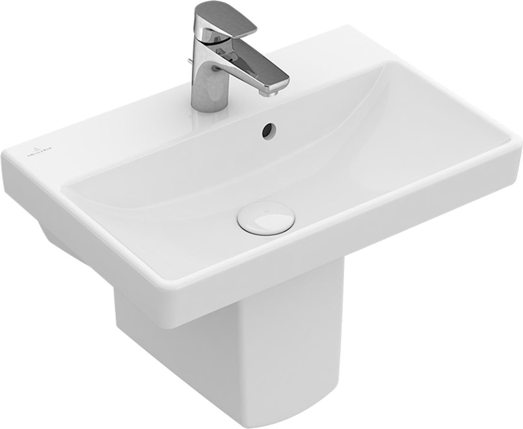 Villeroy & Boch Waschtisch Compact AVENTO 550 x 370 mm, mit Überlauf weiß