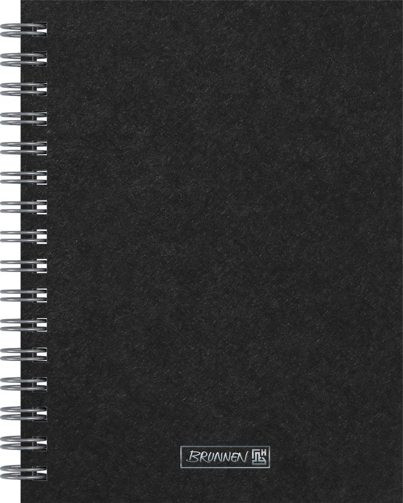 5X BRUNNEN 105589590 Notizbuch Wire-O A5 dotted sw