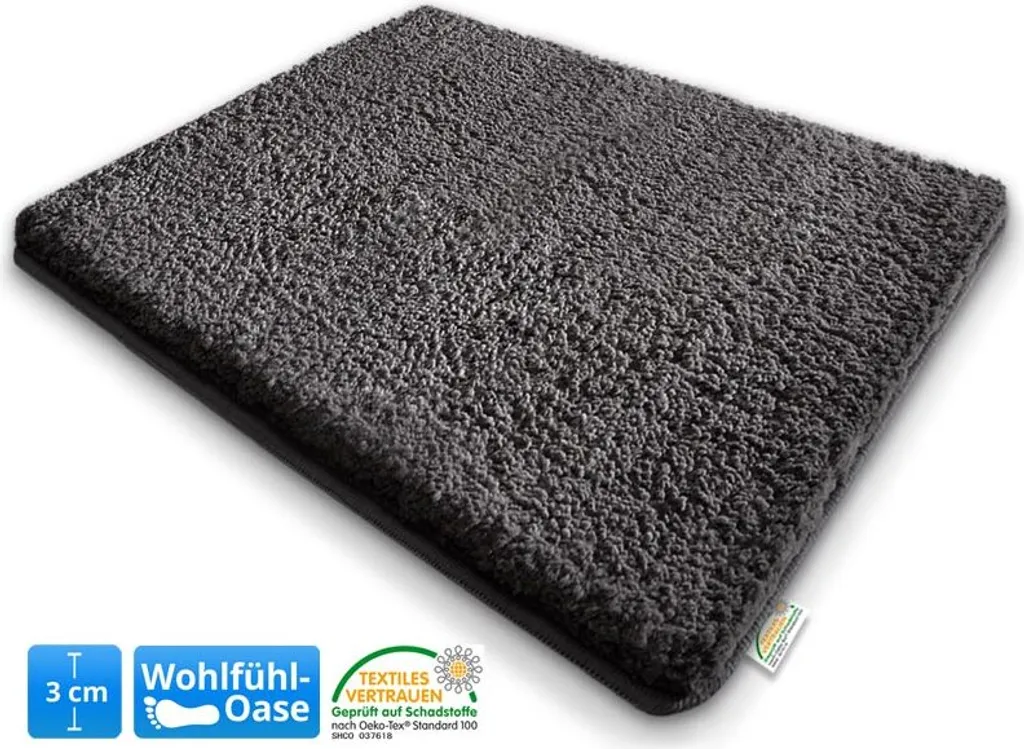 Tapis de douche rond gris foncé pour sortie de bain confortable et sec - 9