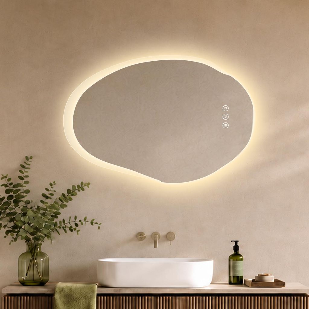 S'AFIELINA Miroir Salle de Bain LED 48 × 72 cm, Image du produit 
