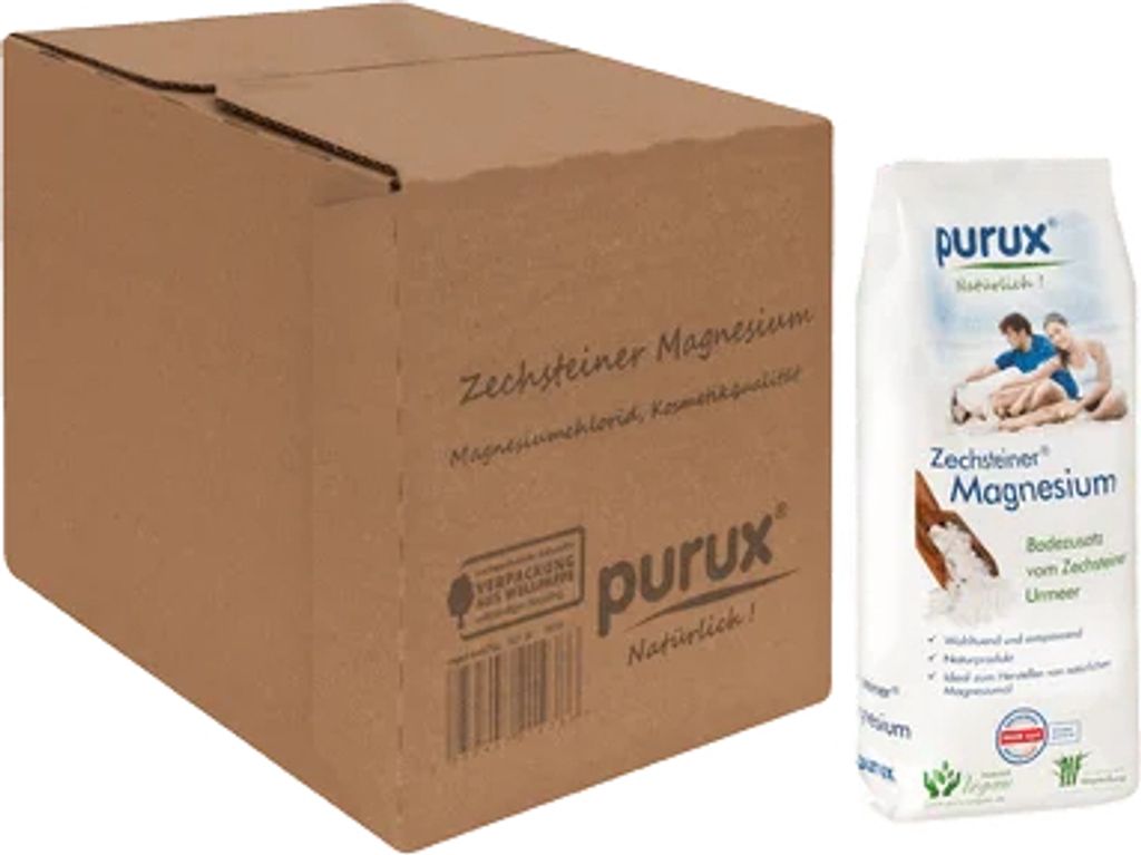 Zechsteiner Magnesium 3,6kg Zechstein MgCl2 Kosmetikqualität 6x 600g Beutel