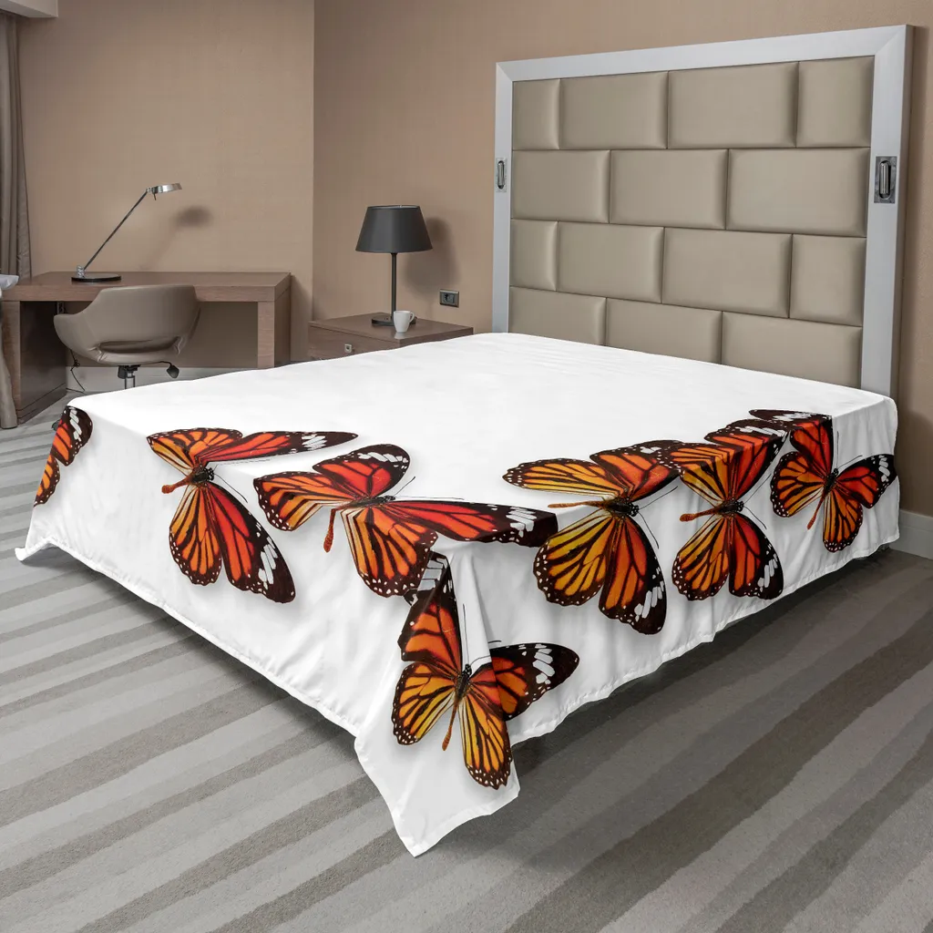 Idea Regalo Letto: Lenzuolo ABAKUHAUS Farfalle Monarca 266x260 cm