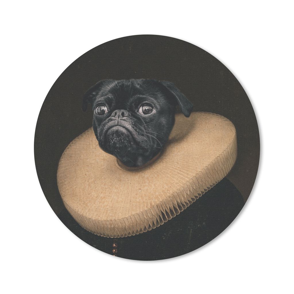 MuchoWow Mauspad Mousepad Hund - Kleidung - Mittelalter 30x30 cm - Mousepads - Maus Mat - Pad - Mausunterlage - Tischunterlage - Schreibtischmatten