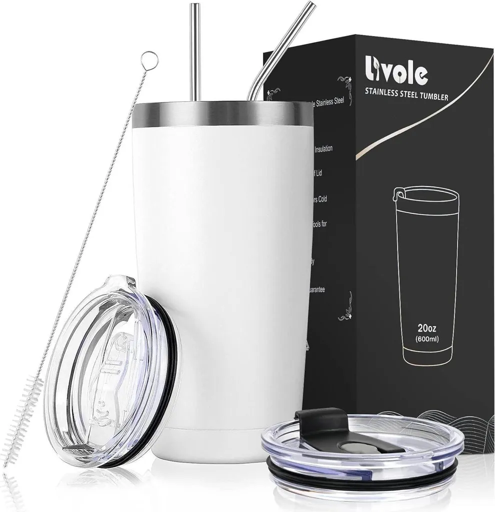 Livole 600ml Tazza Campeggio Termica Sottovuoto Acciaio Inox 18/8 - 1