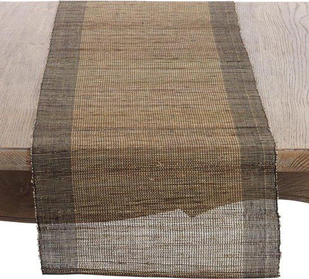 Geweven Tafelloper 60 x 140 cm Natuurlijk Textiel Dekstuk