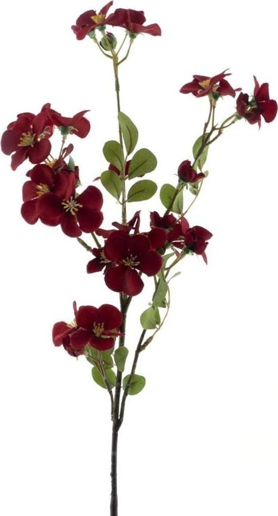 artplants.de Kunstblumen Zweig Fleißiges Lieschen WENIA, dunkelrot, 70cm - Künstlicher Zweig