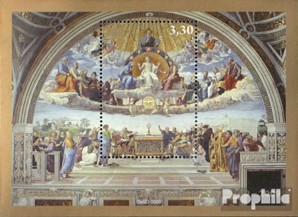 Briefmarken Vatikanstadt 2009 Mi Block33 (kompl.Ausg.) postfrisch 500 Jahre Fresko