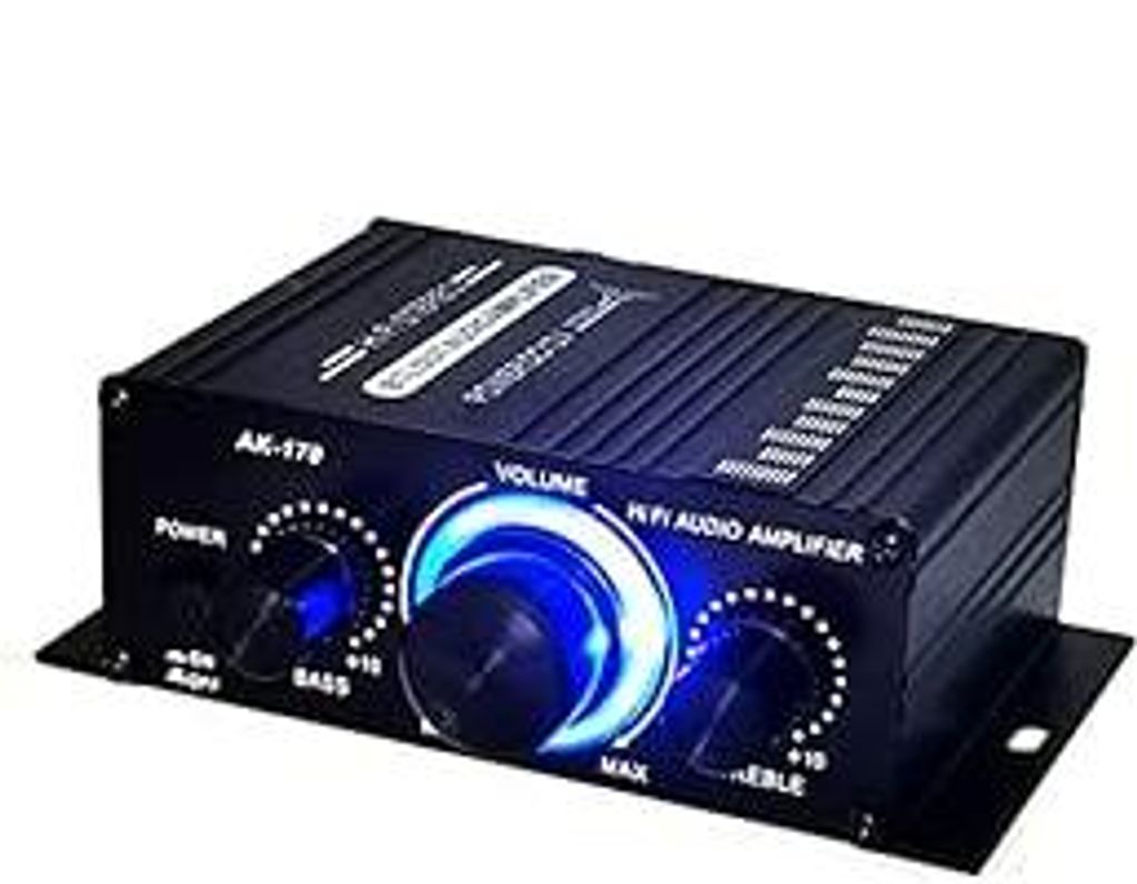 12V 400W Aluminium HiFi Audio Verstärker Auto Stereo Mini Power Amplifier, Stereo-Audioverstärker für Heimautos, Motorräder
