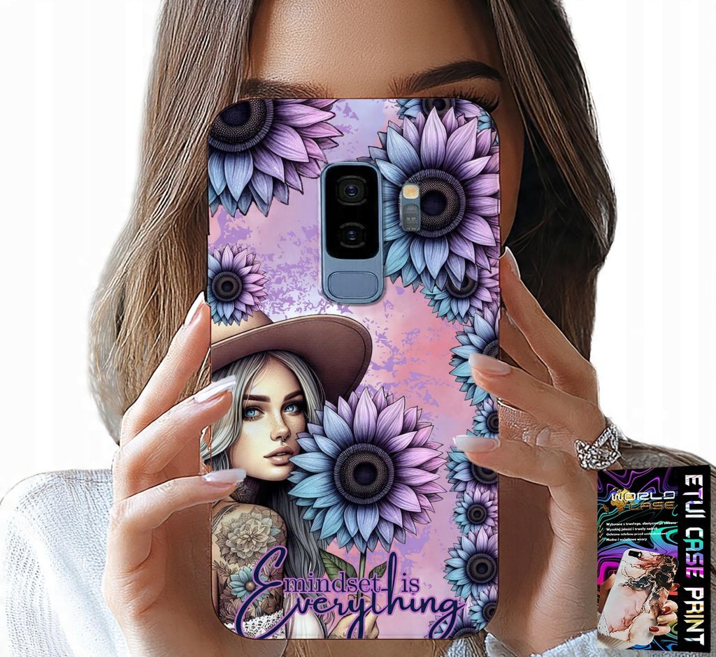 Hülle Für Samsung Galaxy S9 Plus - Frau In Sonnenblumen, Feminine Designs