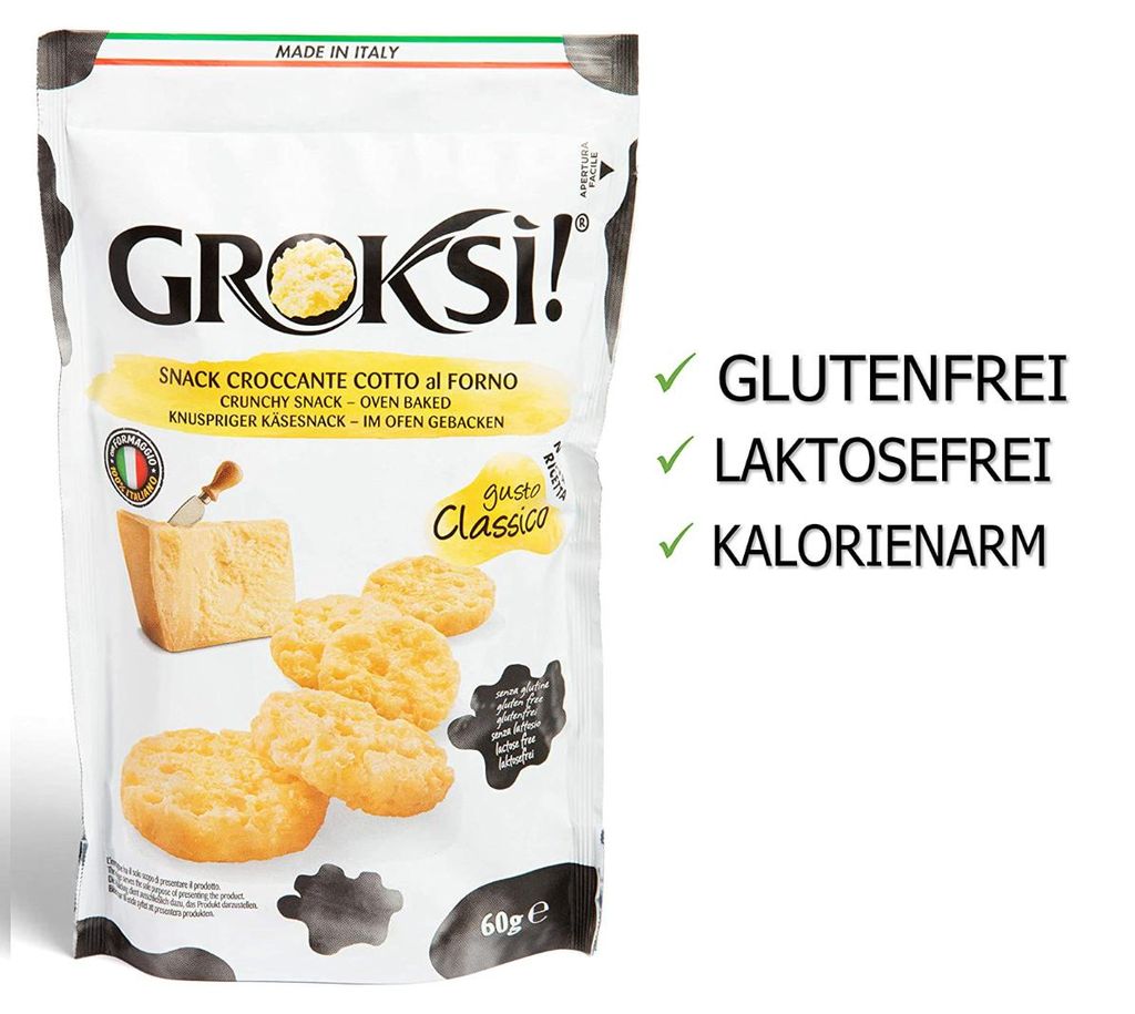 Przekąska serowa Groksi Classico z Włoch bez glutenu i Zdjęcie produktu 