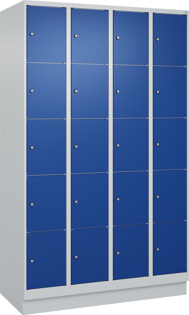 CP Schließfachschrank Classic PLUS enzianblau, lichtgrau 080020-405 S10009, 20 Schließfächer 120,0 x 50,0 x 195,0 cm
