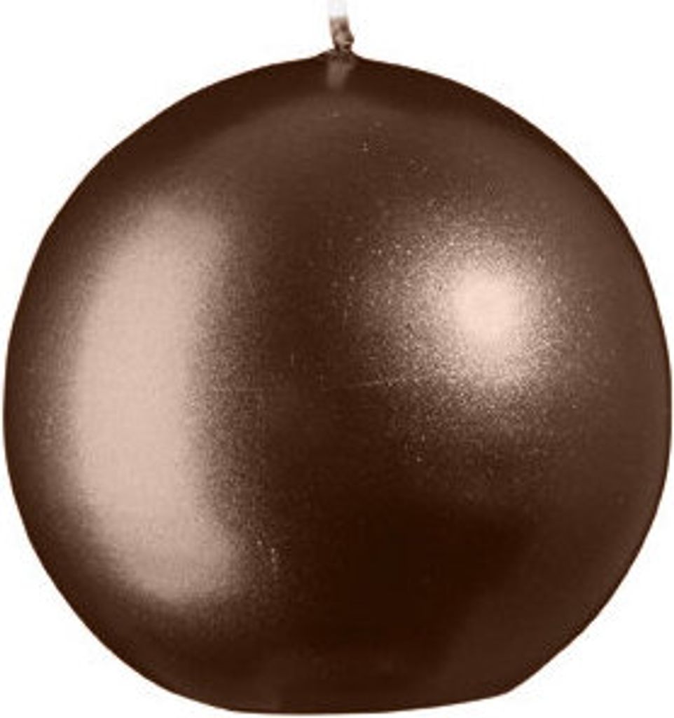 Kugelkerzen Metallic Matt Brandy Ø 70 mm, 6 Stück