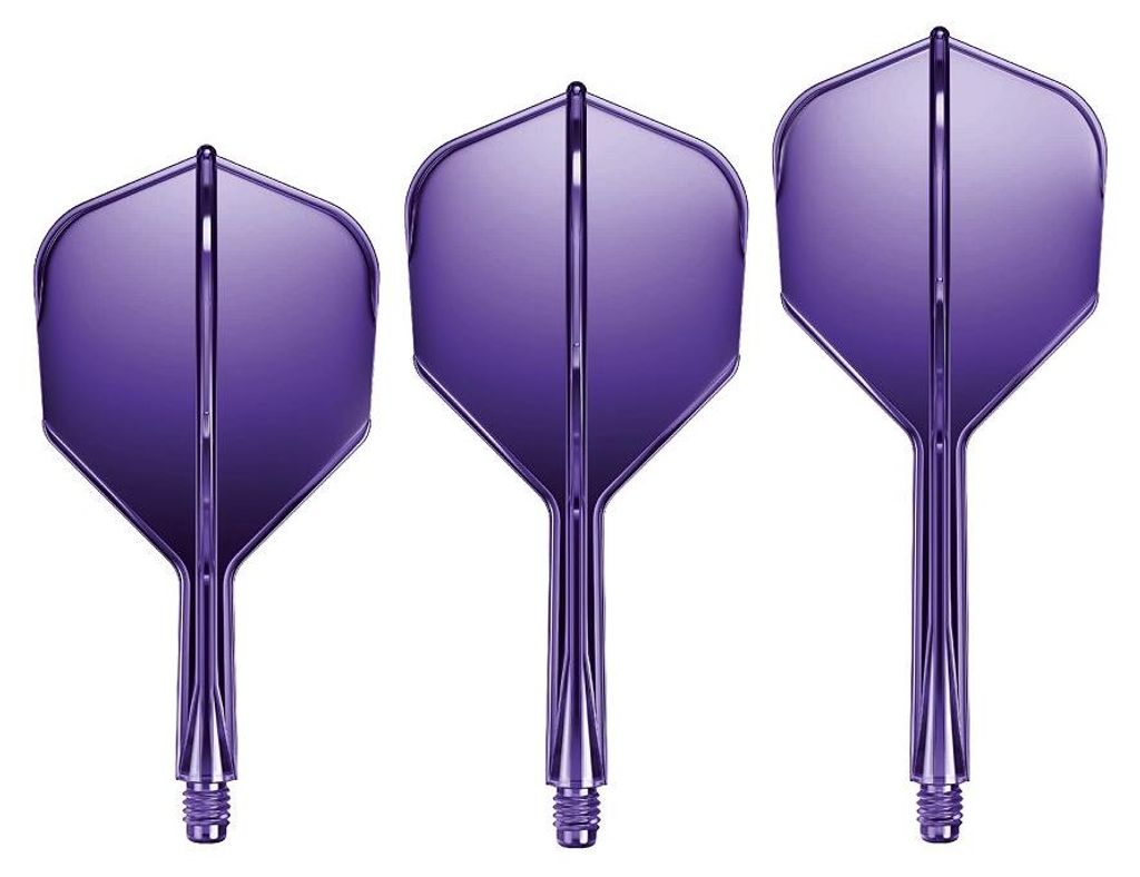 GOAT - Air Neon Lila No6 Flights Short, 3 Kunststoff Darts Flights Inkl. Schaft, Dart Zubehör