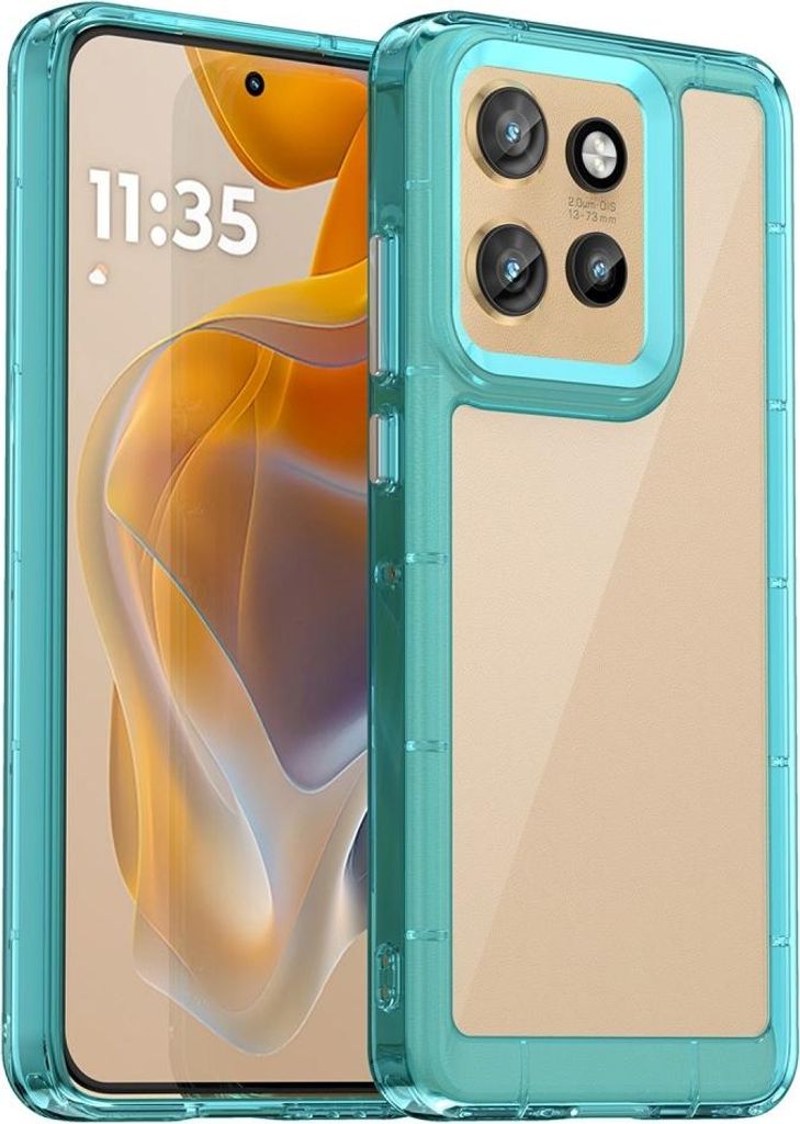 Motorola Edge 50 Neo Hülle - Coverup Transparent ShockProof TPU Back Cover - Blau