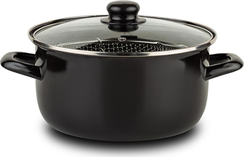 NAVA Marmite en émail avec tamis pour friture - 4l Image du produit 