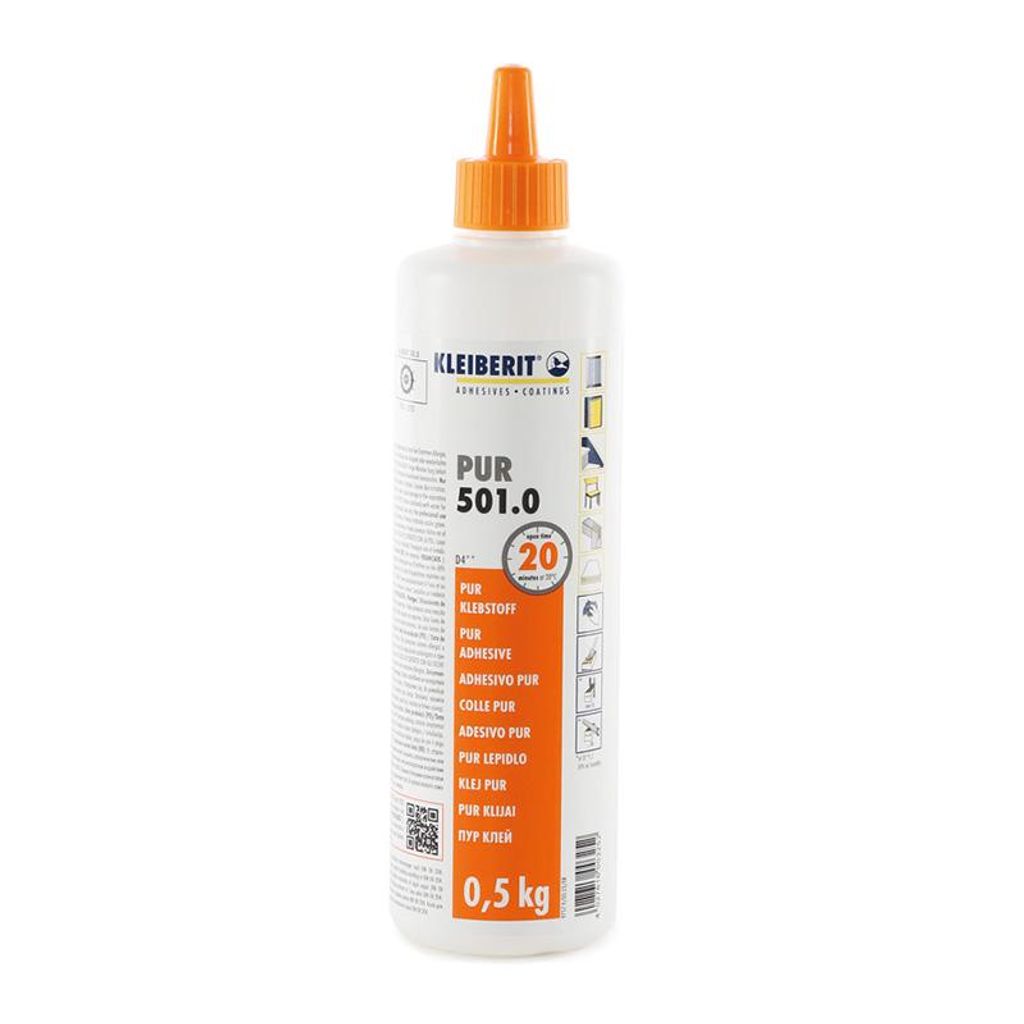 KLEIBERIT 501.0 PUR-Kleber D4 schnell - Flasche 0,5kg - Produktbild 