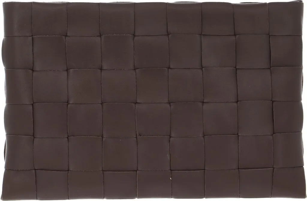 Pochette de Soirée en Cuir Tressé Dolores - Sac à Main Chic Coloris Mocha