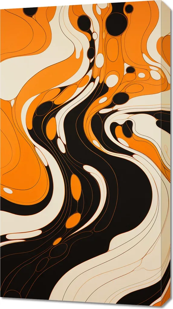 Inchiostro Danzante 50x90 cm - Quadro Astratto per Emozioni Uniche