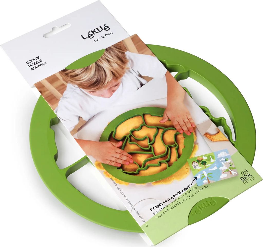 Lékué Keks-Puzzle-Tiere grün