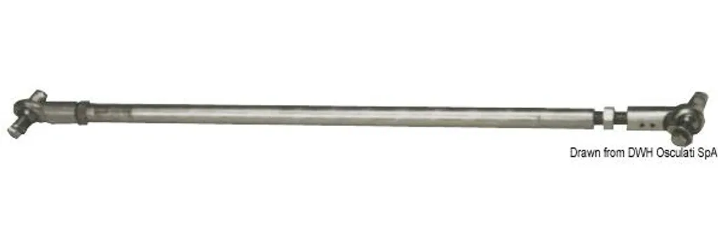 Barre d'attelage télescopique A88 650/950 pour remorque et benne