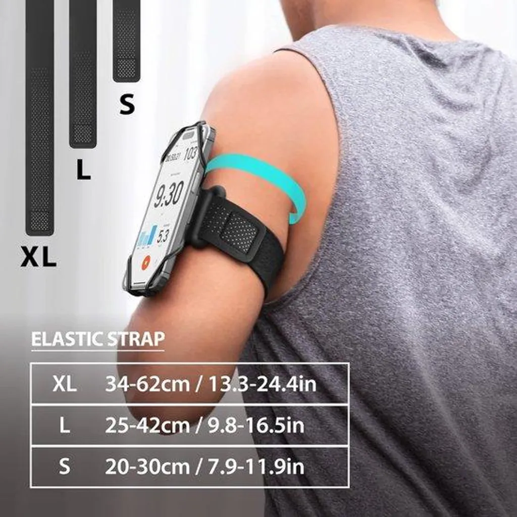 Support smartphone de sport pivotant avec bracelets de rechange