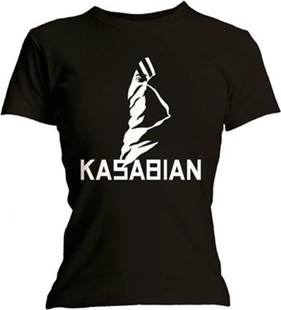 Kasabian Ultra Black Skinny Ladies Black T Shirt: Medium