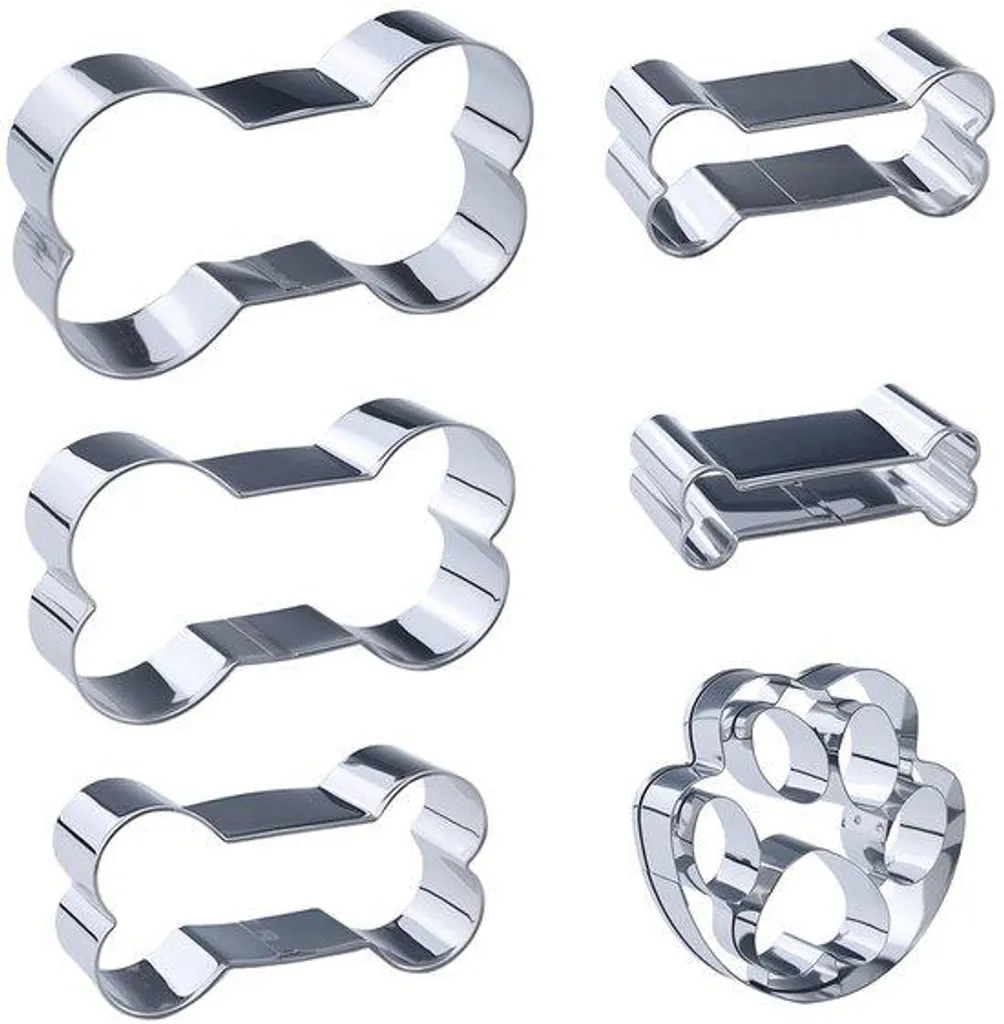 Réussir ses Friandises Chien Maison - 6 Moules Inox Pattes et Chien Inox