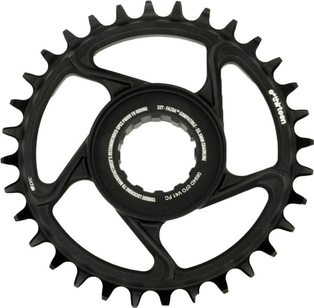 e*thirteen e*spec Fazua Direct Mount Kettenblatt, 32 Z., 55mm Kettenlinie, black