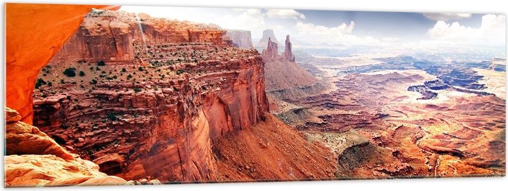 Bilder auf glas - Amerika arizona schlucht geologie - 160x50cm - Glasbilder - Wandbilder - Kunstdruck - Wanddekoration aus Glas - Glas Bilder - Wan...