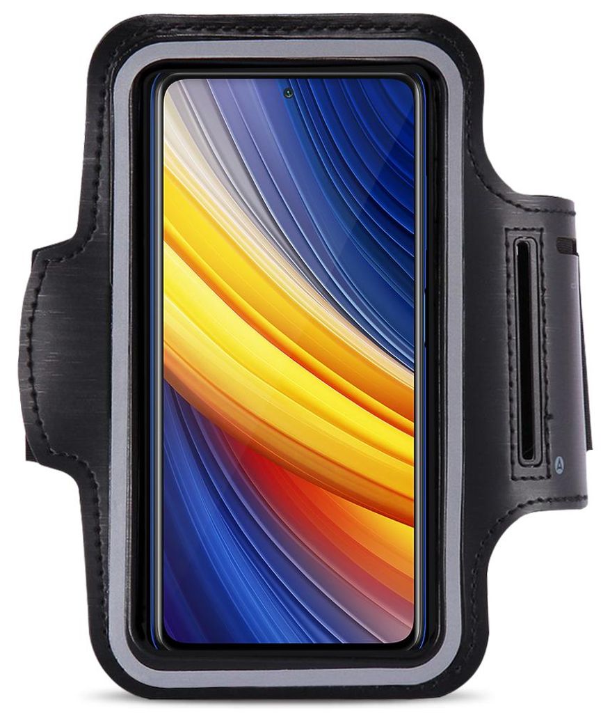 Handy Hülle für Xiaomi Poco X3 Pro / F3 Jogging Tasche Schwarz Fitness Armband