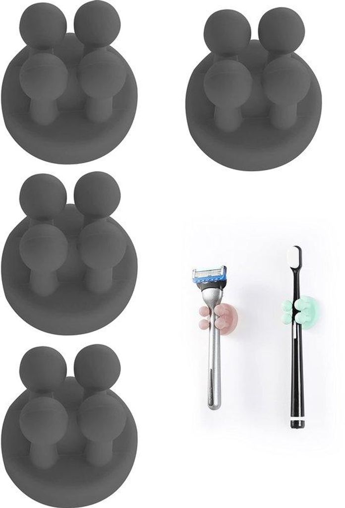 Silikoneneinlegehilfe, wasserdicht, selbstklebend, 4-teilig, Wandhalterung